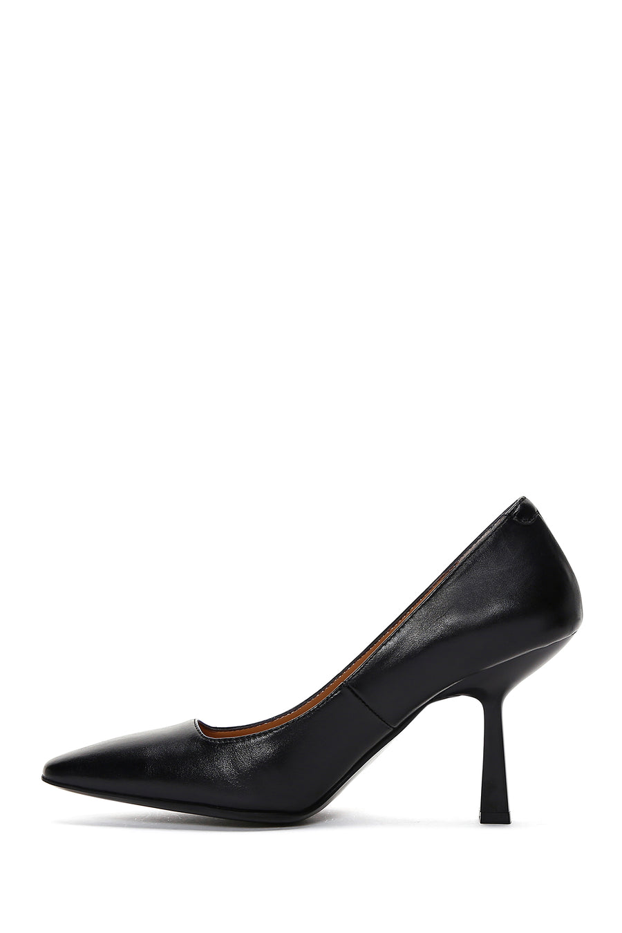 Kadın Siyah Deri Stiletto