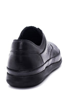Men's Black Leather Perforated Casual Shoes | Derimod