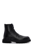 Men's Black Zippered Leather Casual Boots | Derimod