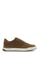 Men's Beige Lace-Up Nubuck Leather Sneaker | Derimod