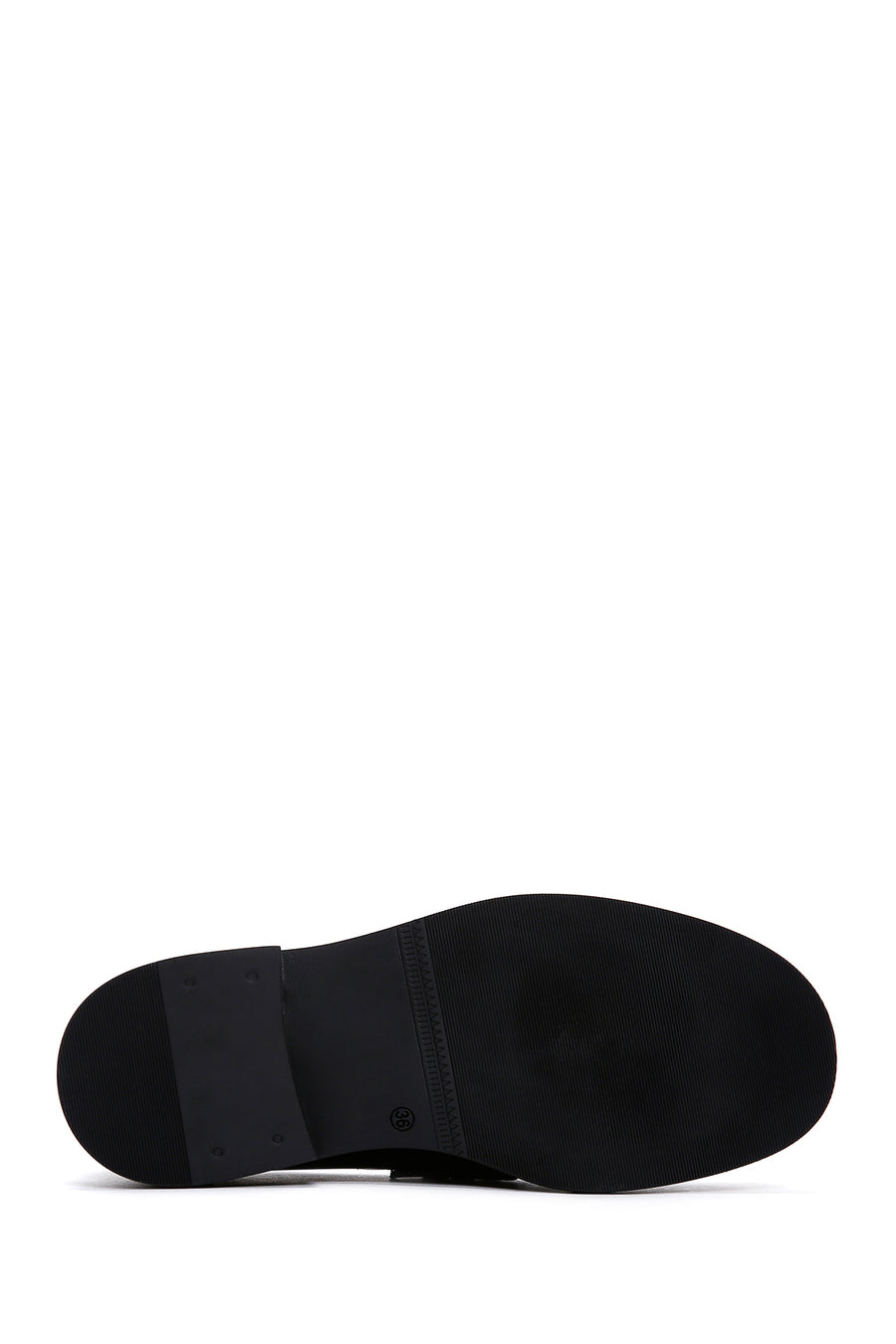 Women's Black Leather Patent Leather Masculine Loafer