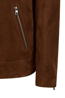 Howard Erkek Kahverengi Slim-Fit Süet Deri Ceket | Derimod