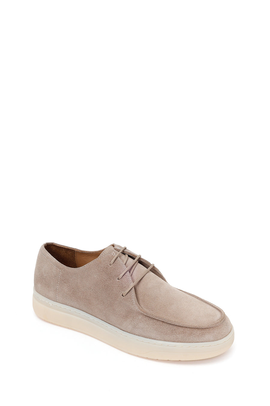 Male Beige Lace-up Suede Casual Shoes