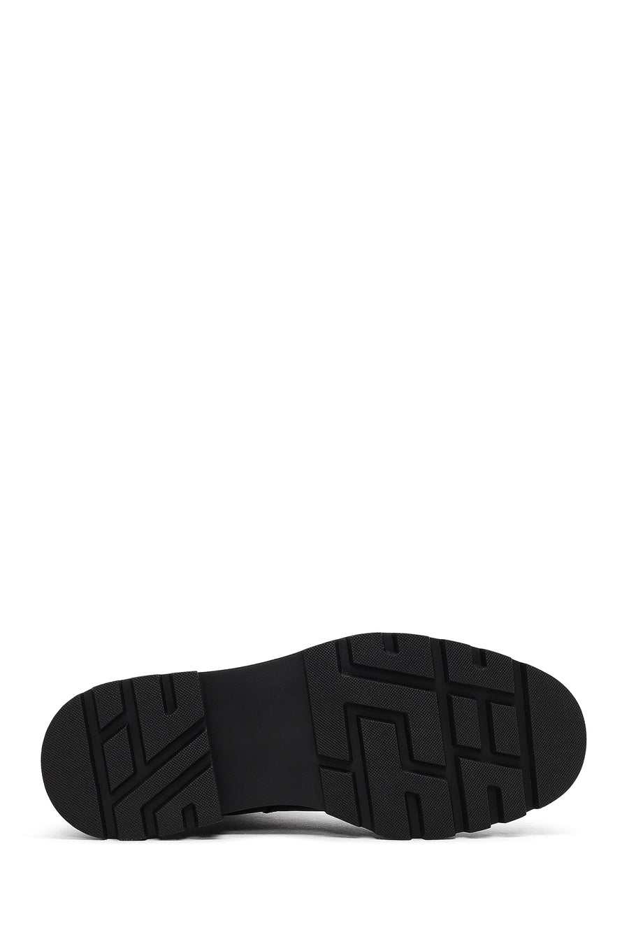Woman Black Thick-Soled Leather Chelsea Boots