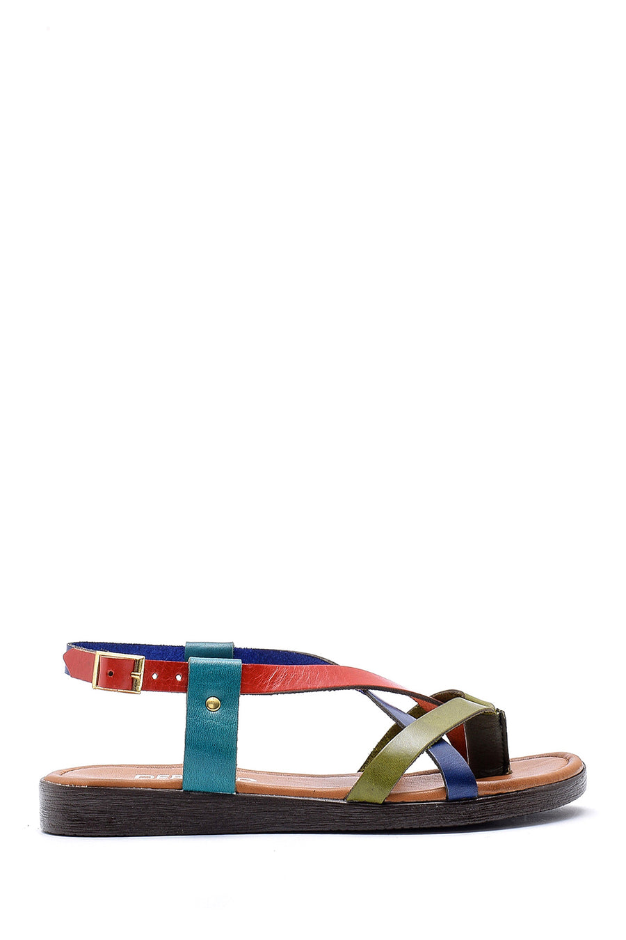 Women's Colorful Leather Sandals 20SFD114218 | Derimod