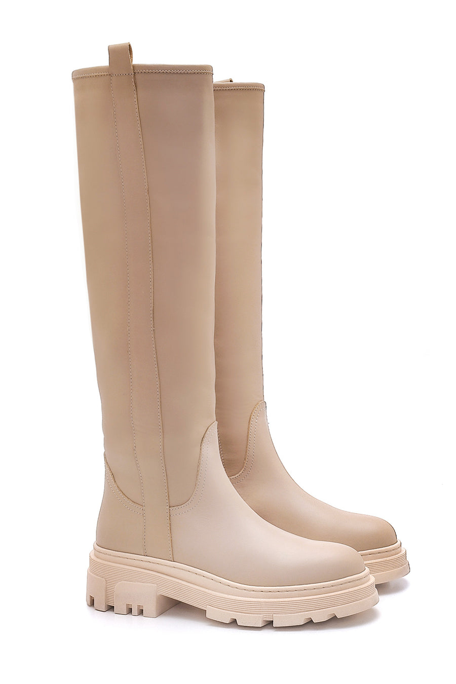 Women's Leather Zippered Boots