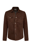 Martinez Male Brown Suede Leather Shirt Jacket | Derimod