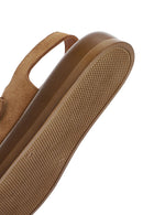 Women's Mink Back Buckle Thick Soled Suede Leather Sandals | Derimod