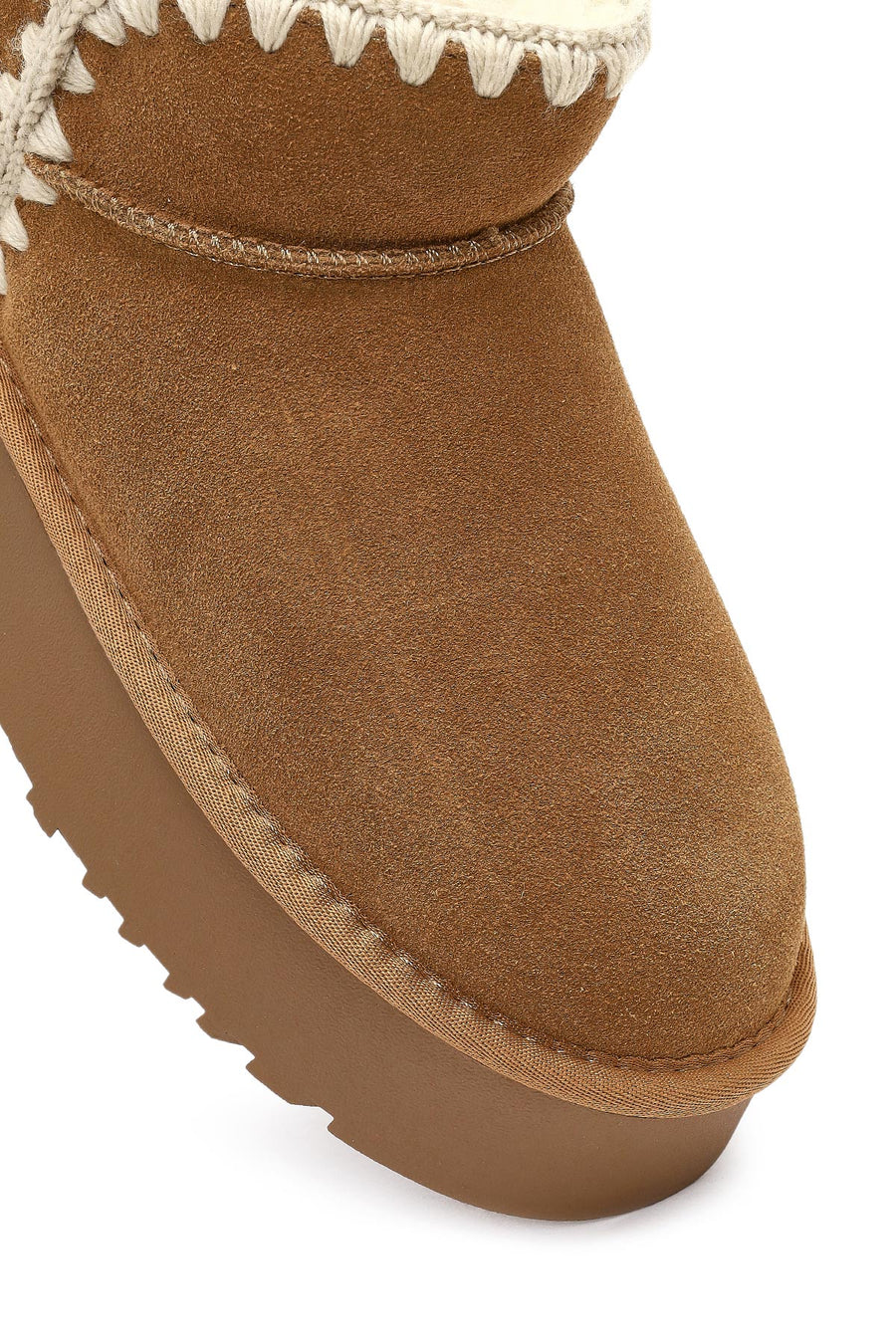Woman Camel Suede Teddy Boots