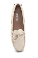 Women's Leather Bow Detailed Loafer | Derimod