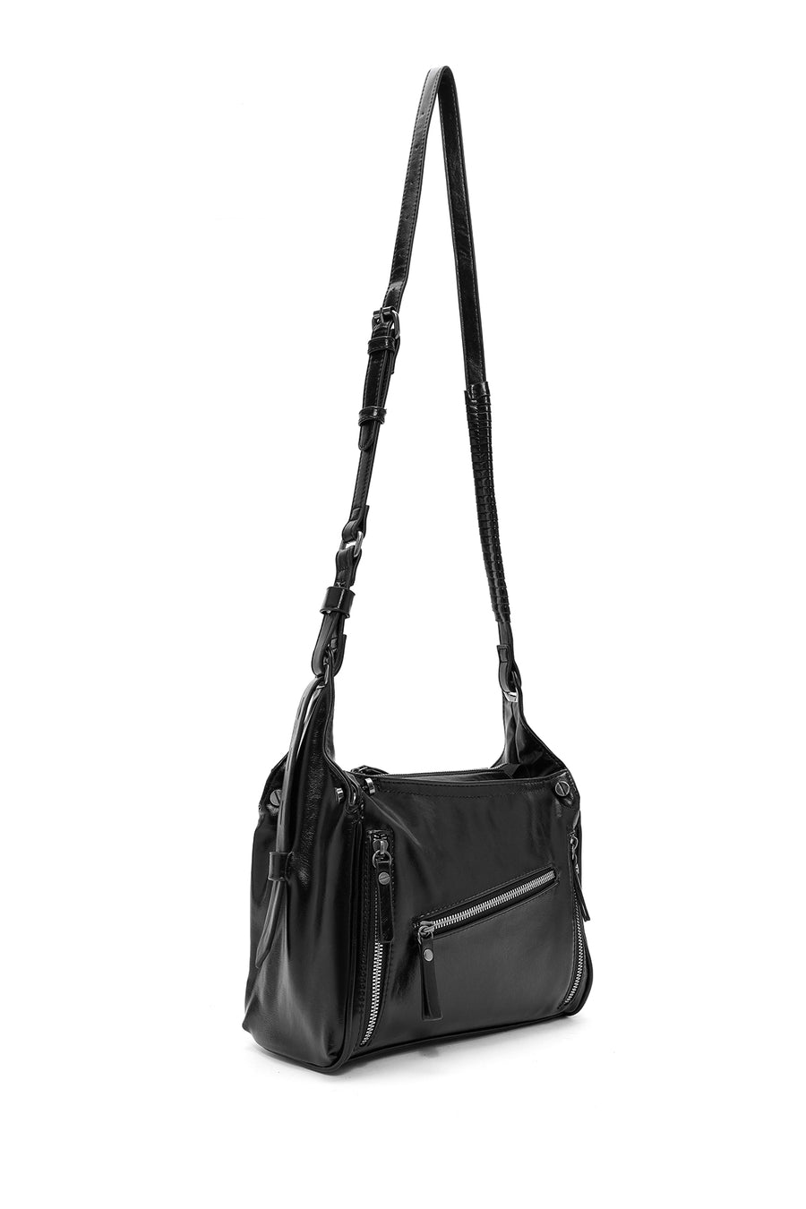 Women's Black Long Strap Crossbody Bag