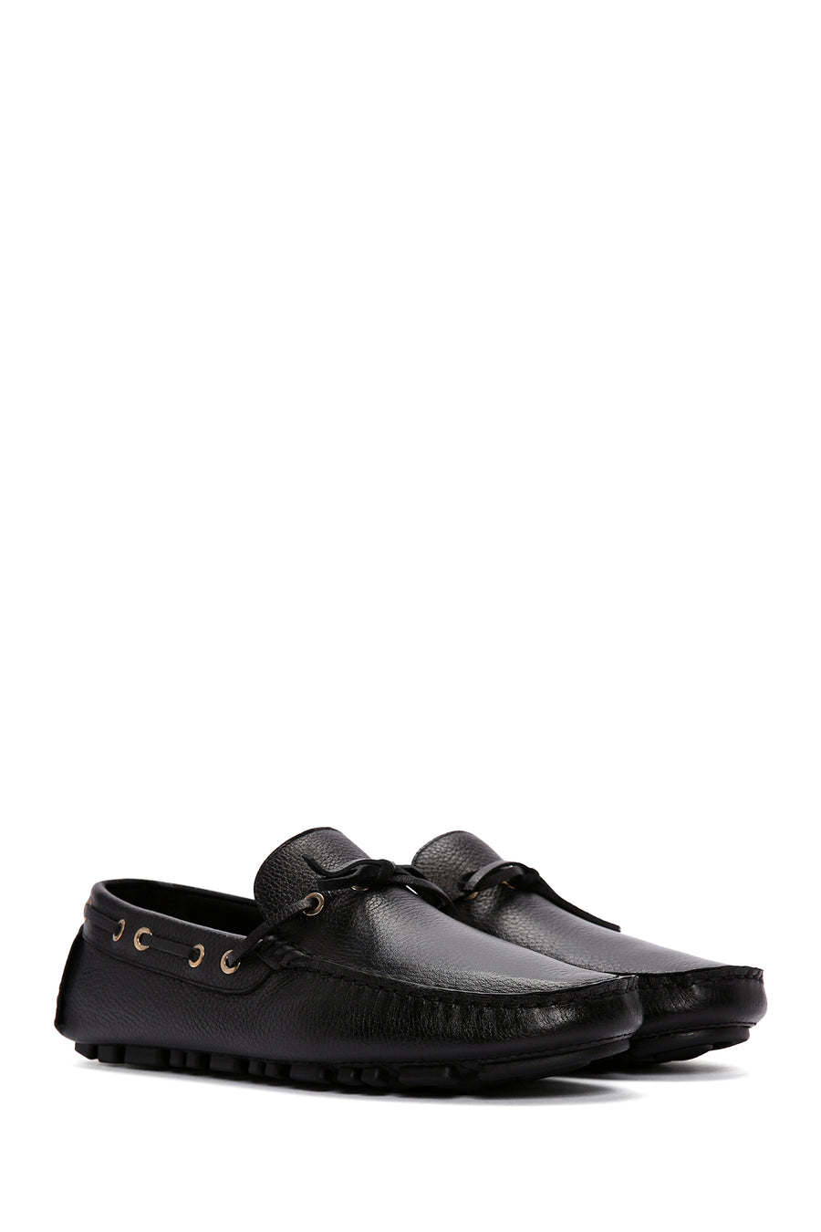 Men's Black Leather Comfort Loafer