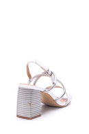 Women's Silver Detailed Heeled Shoes | Derimod