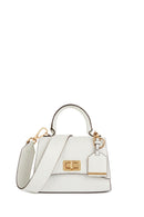 Geox Women's White Ciclaminia Leather Crossbody Bag | Derimod