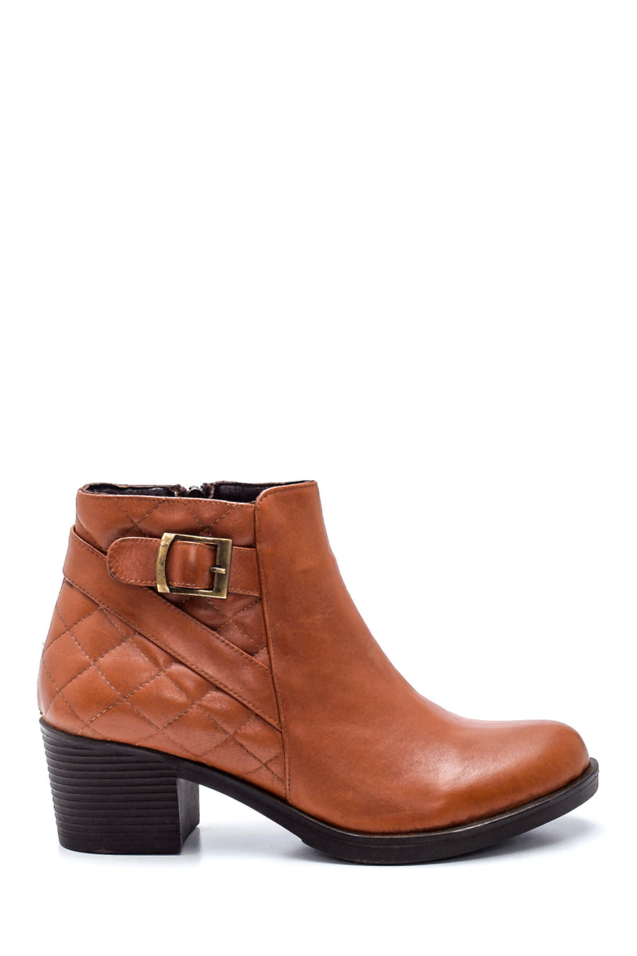 Women's Leather Quilted Detailed Boots 21WFD412018 | Derimod