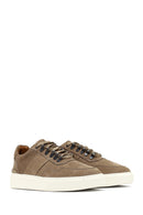 Men's Mink Lace-Up Thick-Soled Nubuck Leather Sneaker | Derimod