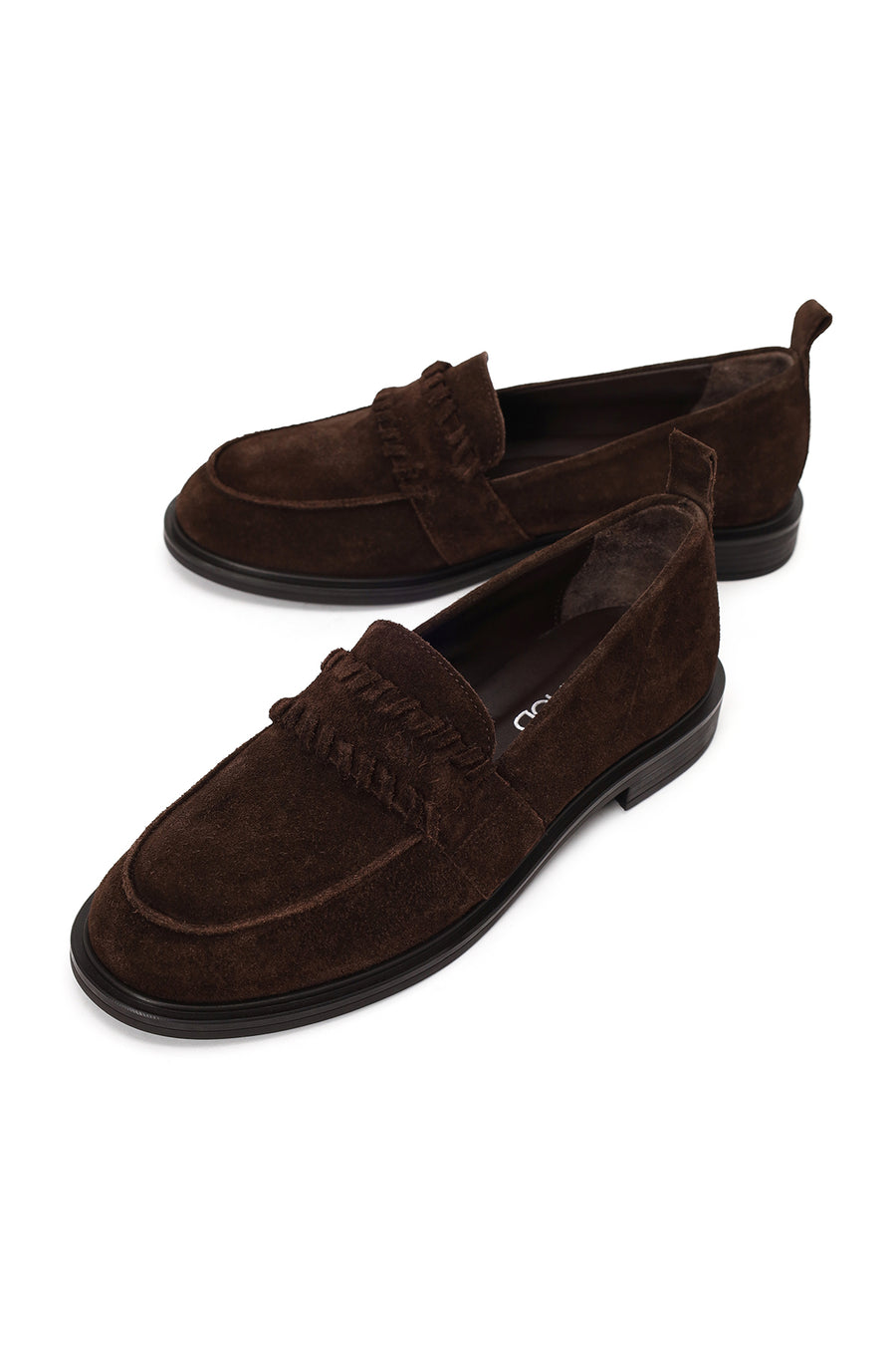 Woman Brown Suede Masculine Loafer