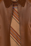 Devon Woman Camel A-From Leather Jacket | Derimod