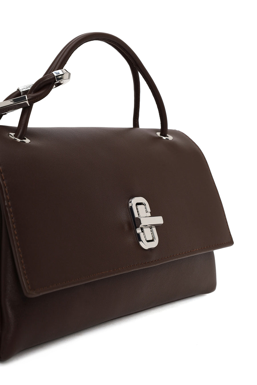 Woman Brown Long-Strap Shoulder Bag