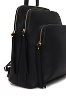 Woman Black Leather Backpack | Derimod