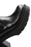 Women's Black Leather Heeled Chelsea Boots | Derimod