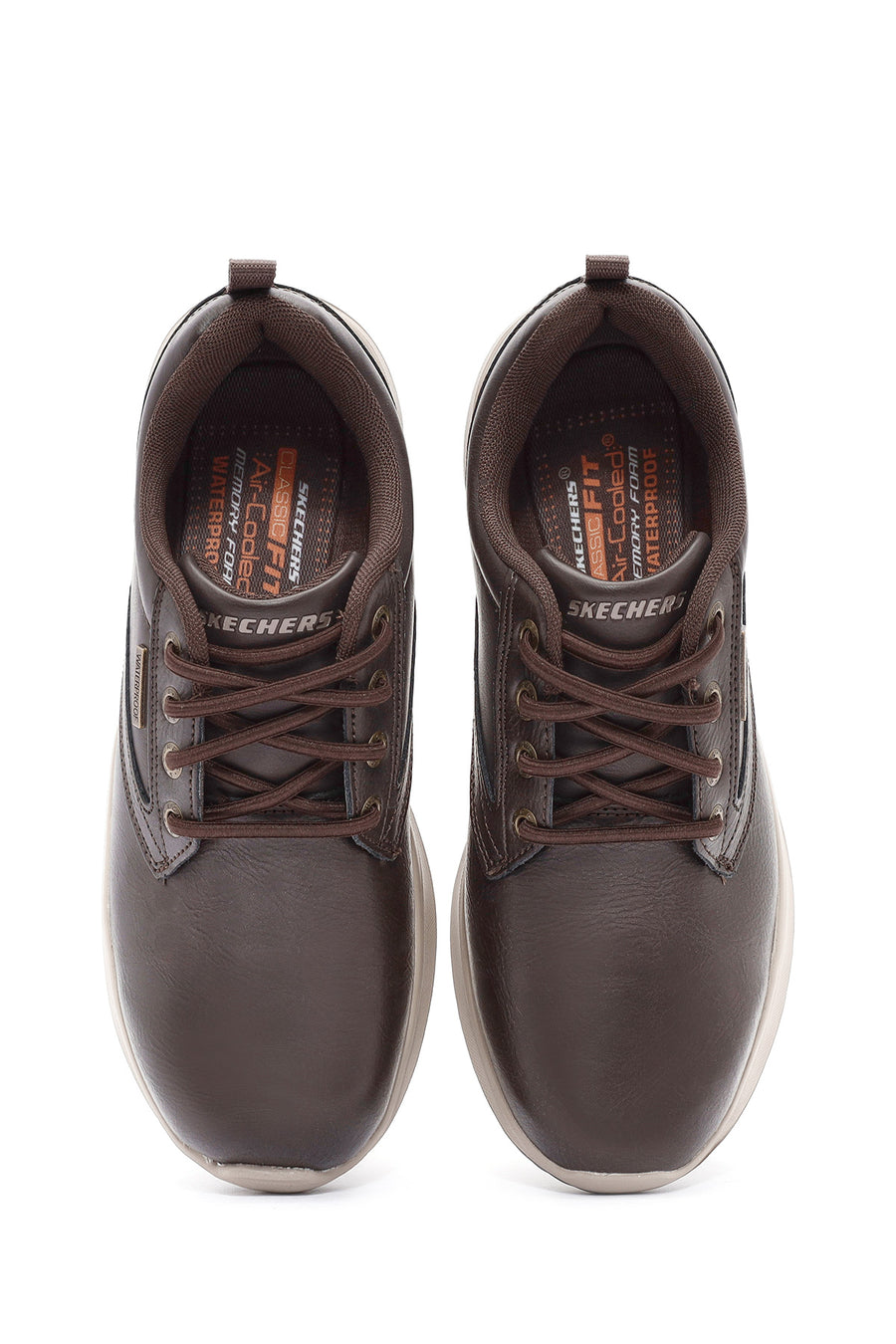 Skechers Erkek Kahverengi Delson Bağcıklı Deri Casual Ayakkabı