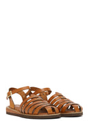 Woman Taba Buckled Leather Bodrum Sandal | Derimod