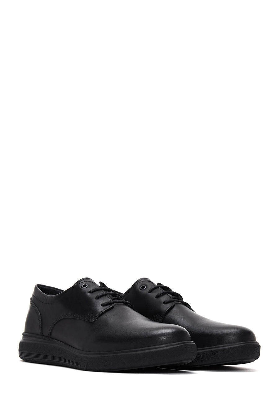 Men's Black Leather Casual Shoes