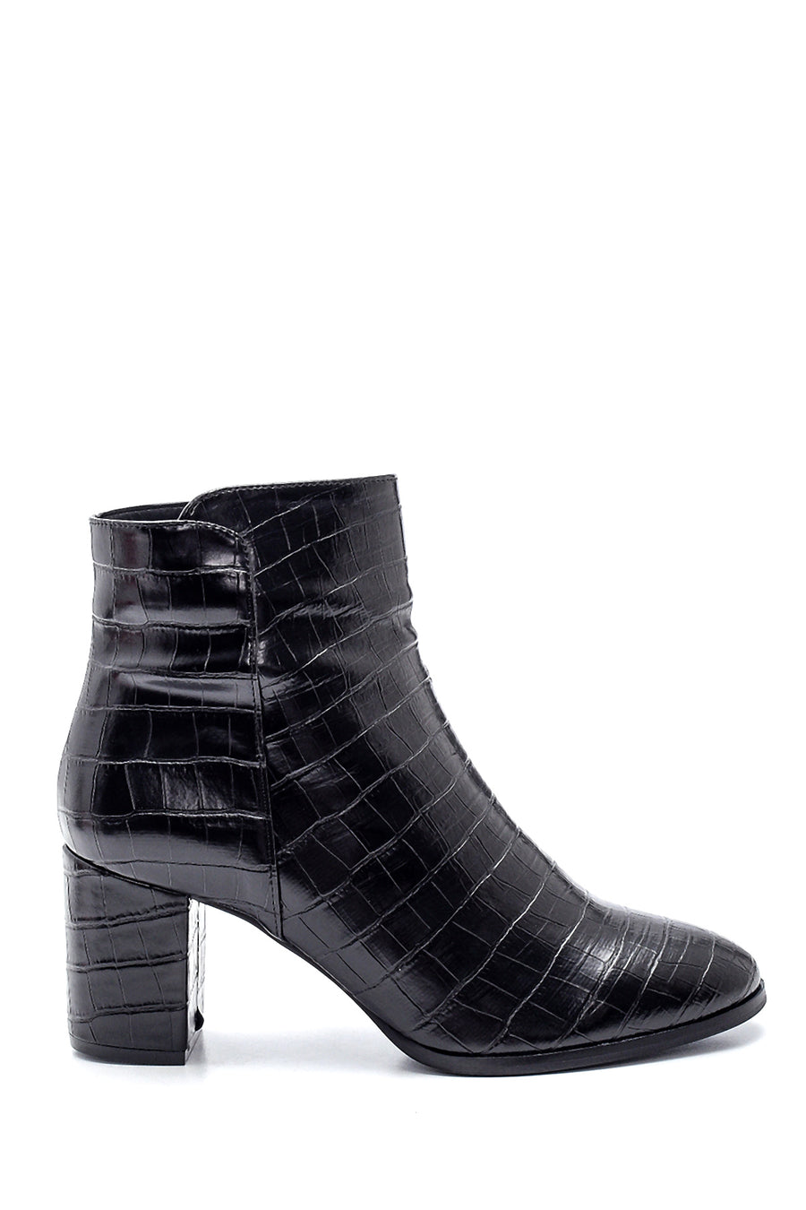 Women's Crocodile Heeled Boots 21WFE1719E3 | Derimod