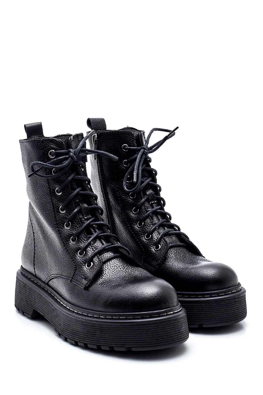 Women's Leather Thick Soled Boots