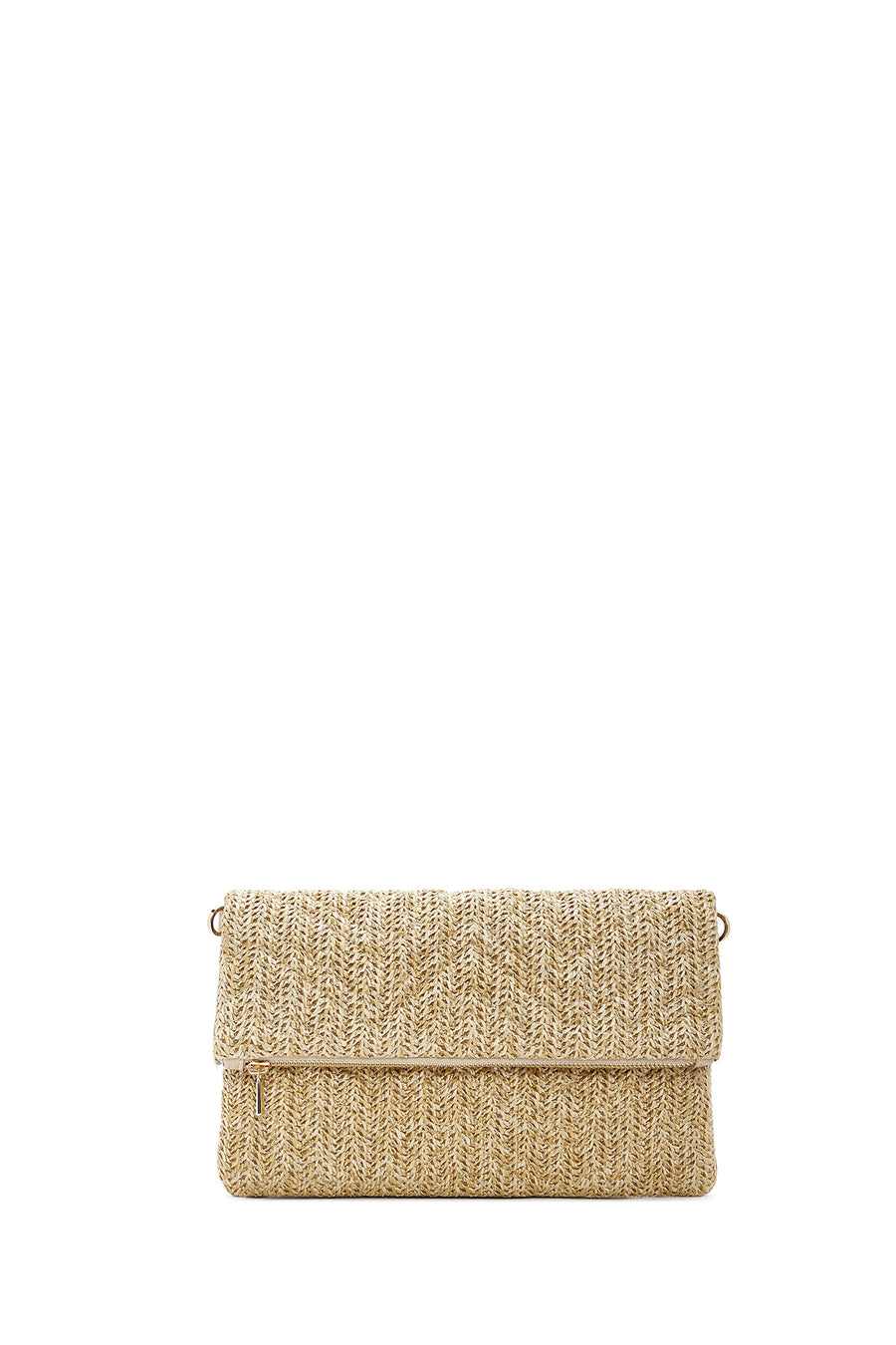 Women's Beige Long Chain Strap Clutch Bag