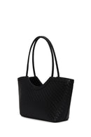 Woman Black Printed Shoulder Bag | Derimod
