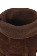 Woman Brown Buckled Suede Boots | Derimod