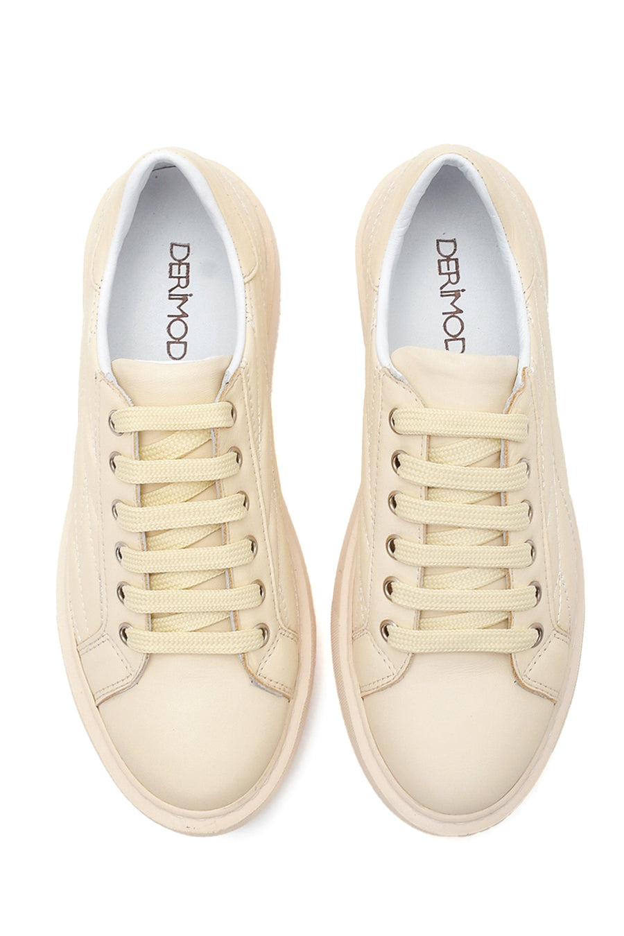 Kadın Deri Desenli Sneaker