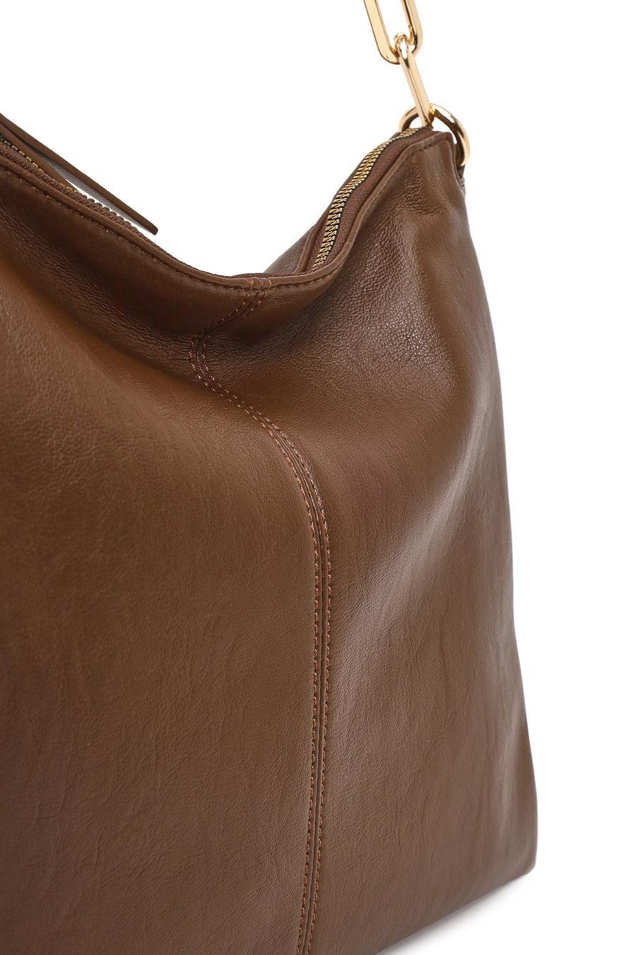 Woman Brown Long-Strap Shoulder Bag