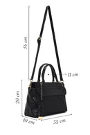 Women's Black Long Strapped Patterned Shoulder Bag | Derimod