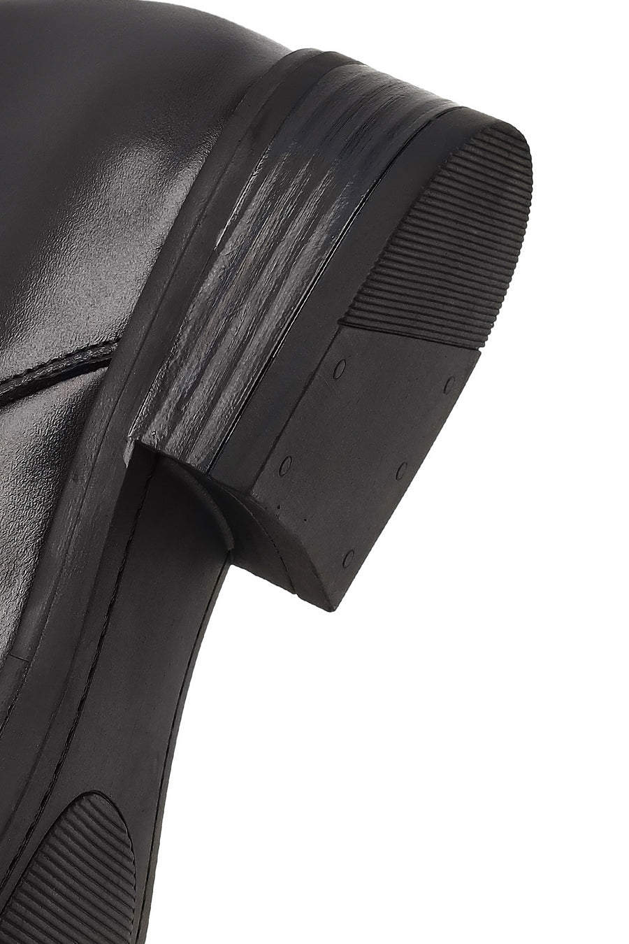 Women's Black Lace-up Leather Masculine Shoe