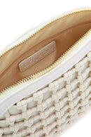 Woman Cream Long Braided Crossbody Bag with Long Chain Strap | Derimod