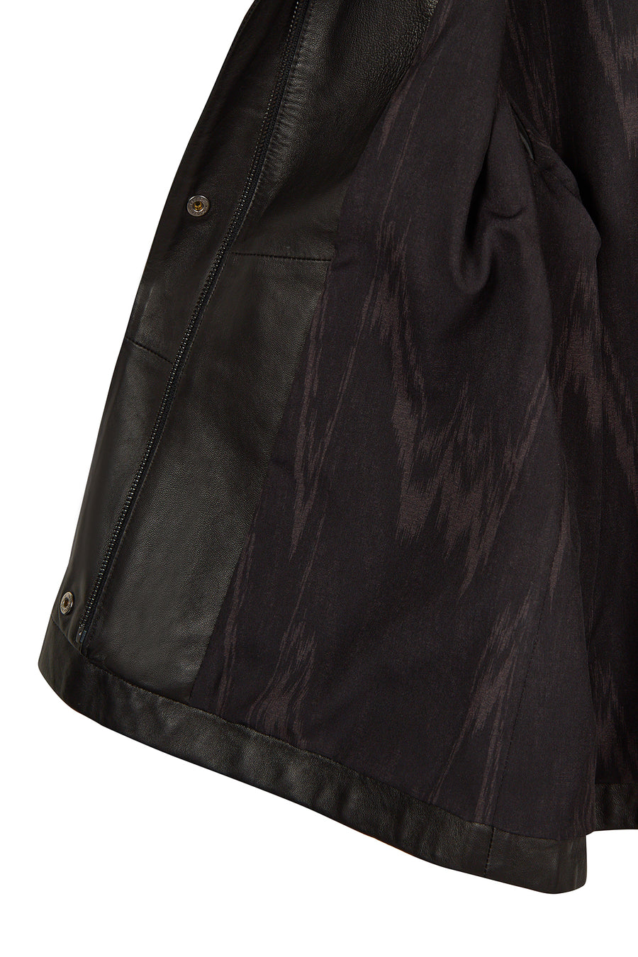 Florida-X Woman Black A-Line Leather Jacket
