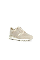 Geox Women's Beige Tabelya Leather Thick Heeled Lace-up Sneaker | Derimod