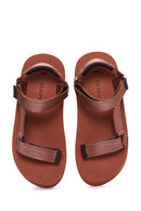 Women's Brown Thick Soled Flat Sandals | Derimod