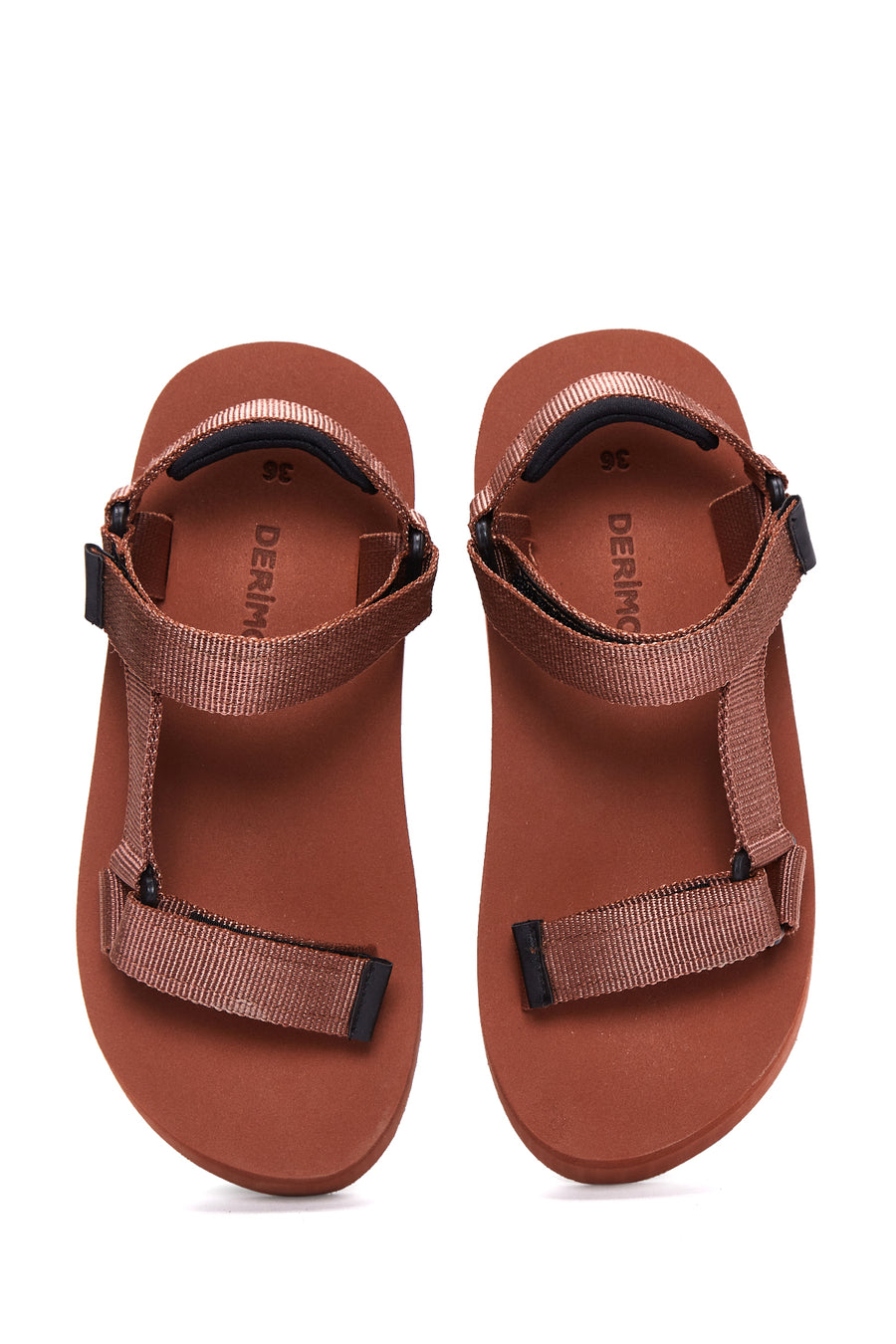 Women's Brown Thick Soled Flat Sandals