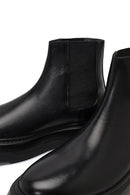 Men's Black Thick-Soled Leather Chelsea Boot | Derimod