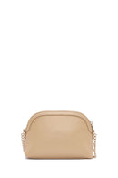 Woman Beige Long Braided Crossbody Bag with Chain Strap | Derimod