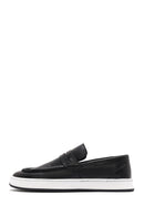 Men's Black Chunky Leather Loafers | Derimod