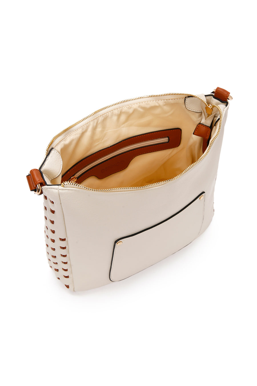 Women's Beige Long Strap Crossbody Bag