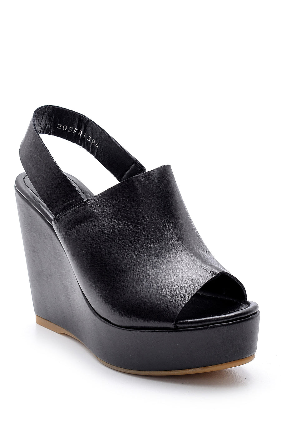 Women's Leather Wedge Heeled Sandals