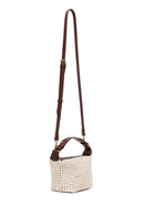 Woman Cream Mini Shoulder Bag with Long Strap | Derimod