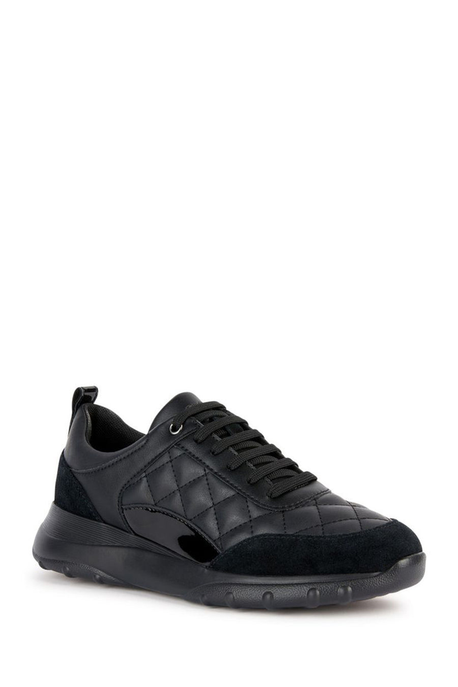 Geox Women's Black Alleniee Lace-Up Thick Soled Sports Sneaker