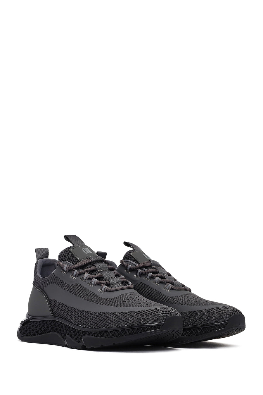 Derimod Zero Erkek Gri Kalın Tabanlı Bağcıklı Kumaş Sneaker